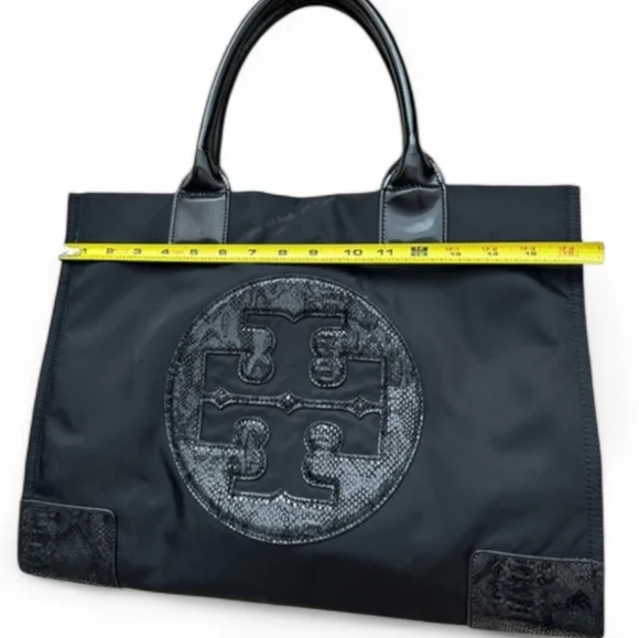 Tory Burch Ella Tote bag in Black Snake Print - Picture 4 of 11